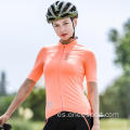 Jersey de manga corta de ciclismo cortado con láser de tela de tela Carvico